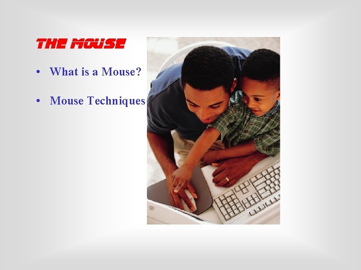 The Mouse • What is a Mouse? • Mouse Techniques 