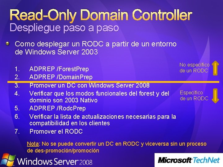 Read-Only Domain Controller Despliegue paso a paso Como desplegar un RODC a partir de