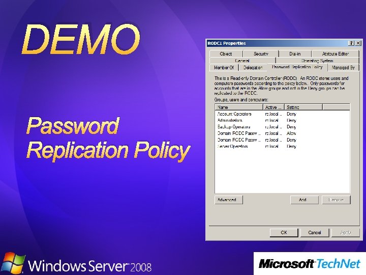 DEMO Password Replication Policy 