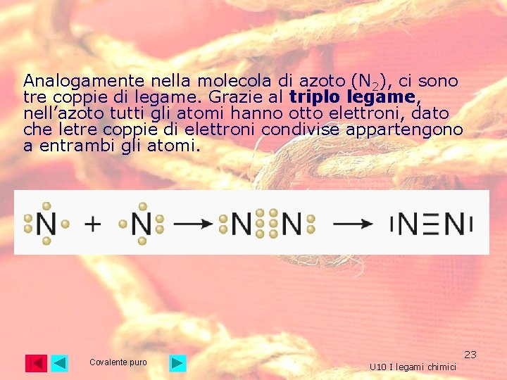 Analogamente nella molecola di azoto (N 2), ci sono tre coppie di legame. Grazie Analogamente nella molecola di azoto (N 2), ci sono tre coppie di legame. Grazie