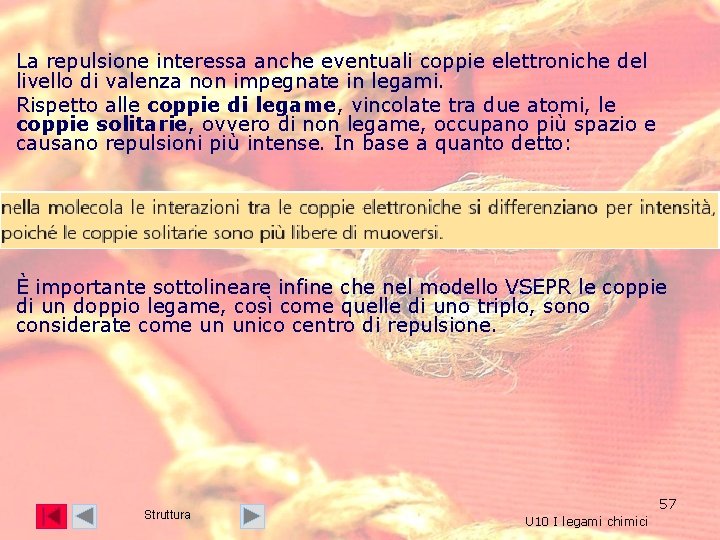 La repulsione interessa anche eventuali coppie elettroniche del livello di valenza non impegnate in La repulsione interessa anche eventuali coppie elettroniche del livello di valenza non impegnate in