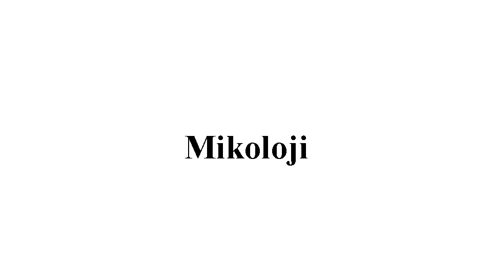 Mikoloji 