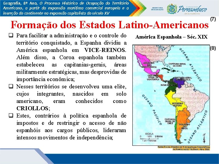 Geografia, 8º Ano, O Processo Histórico de Ocupação do Território Americano, a partir da