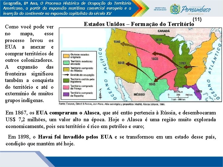 Geografia, 8º Ano, O Processo Histórico de Ocupação do Território Americano, a partir da