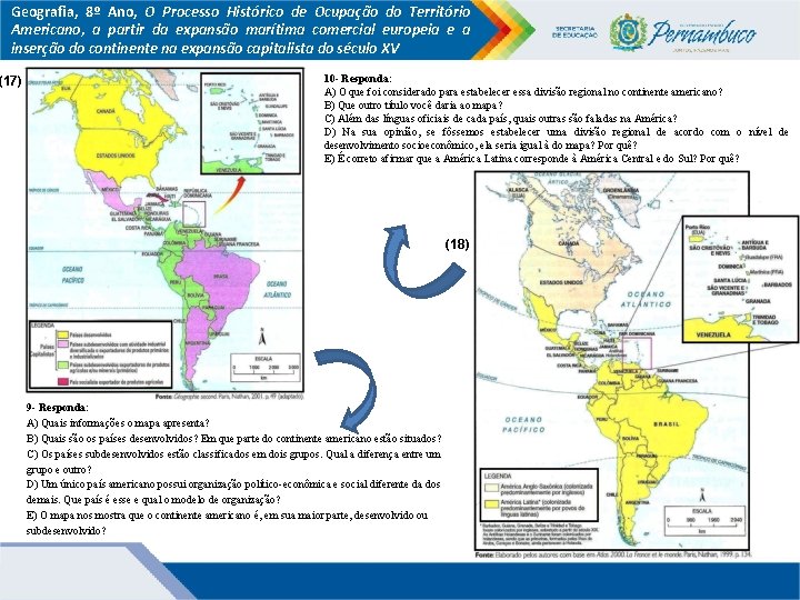 Geografia, 8º Ano, O Processo Histórico de Ocupação do Território Americano, a partir da