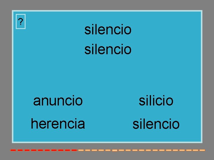 ? silencio anuncio silicio herencia silencio 