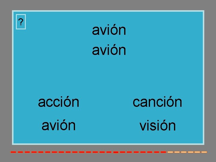 ? avión acción canción avión visión ? avión acción canción avión visión