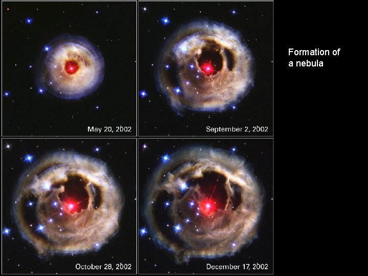 Formation of a nebula 