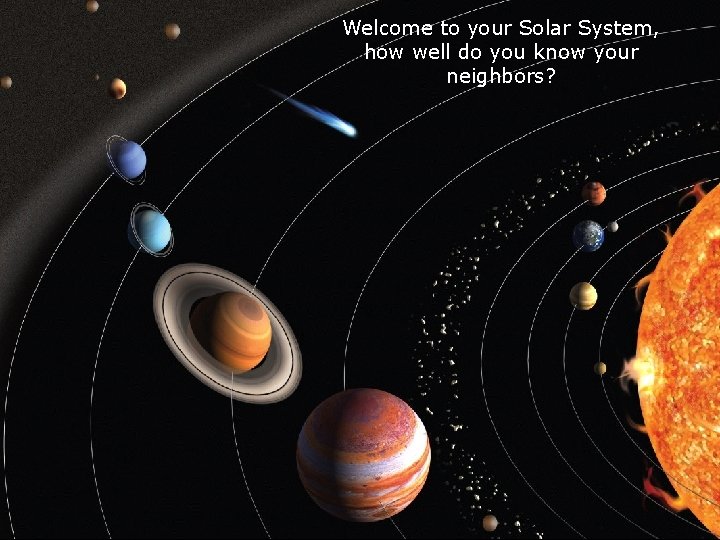 Welcome to your Solar System, how well do you know your neighbors? 