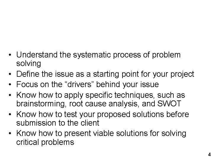 At the end of this session, participants should be able to…. • Understand the At the end of this session, participants should be able to…. • Understand the