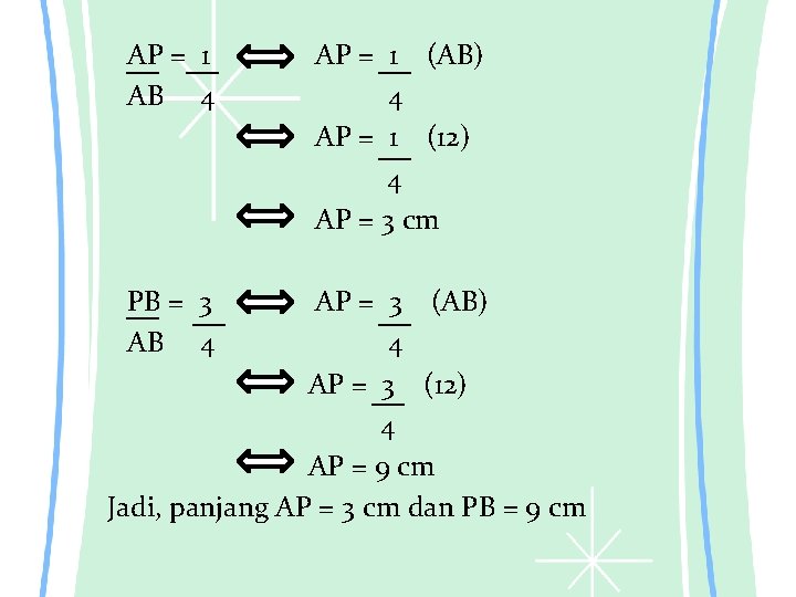 AP = 1 AB 4 AP = 1 (AB) 4 AP = 1 (12)