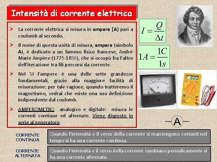 La corrente elettrica Realizzazione a cura del Prof