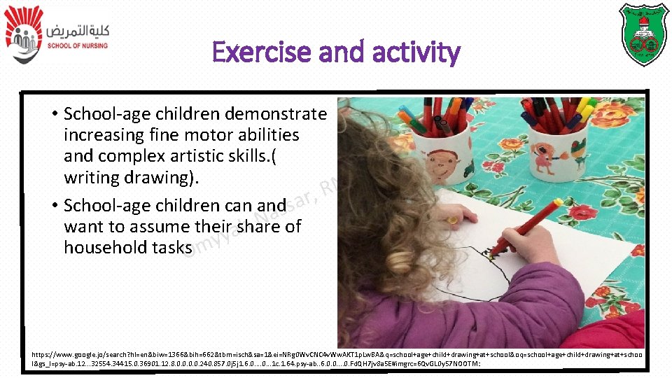 Exercise and activity • School-age children demonstrate increasing fine motor abilities T P and Exercise and activity • School-age children demonstrate increasing fine motor abilities T P and