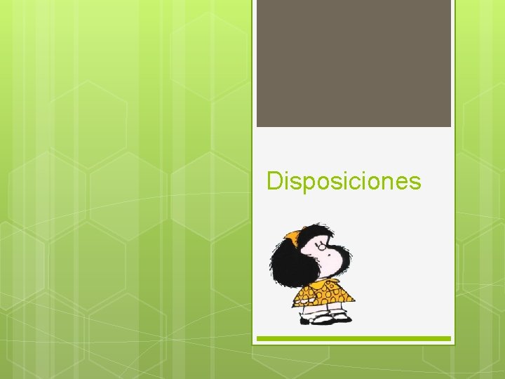 Disposiciones 