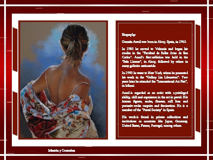Biography: Germán Aracil was born in Alcoy, Spain, in 1965. In 1985 he moved Biography: Germán Aracil was born in Alcoy, Spain, in 1965. In 1985 he moved