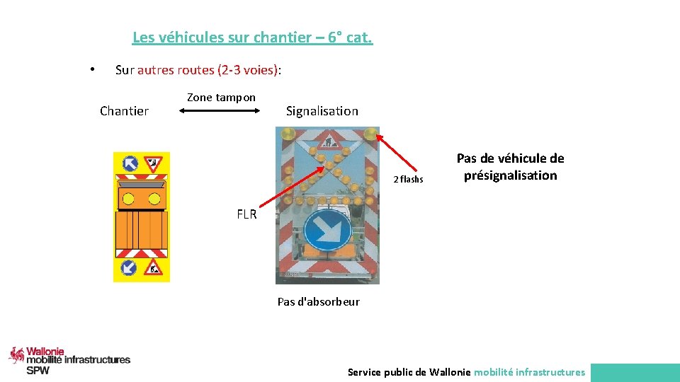 Les véhicules sur chantier – 6° cat. • Sur autres routes (2 -3 voies):