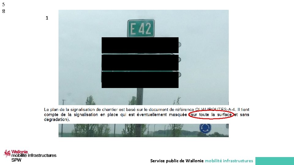 5 8 1 Service public de Wallonie mobilité infrastructures 