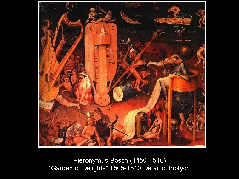 Hieronymus Bosch (1450 -1516) “Garden of Delights” 1505 -1510 Detail of triptych 