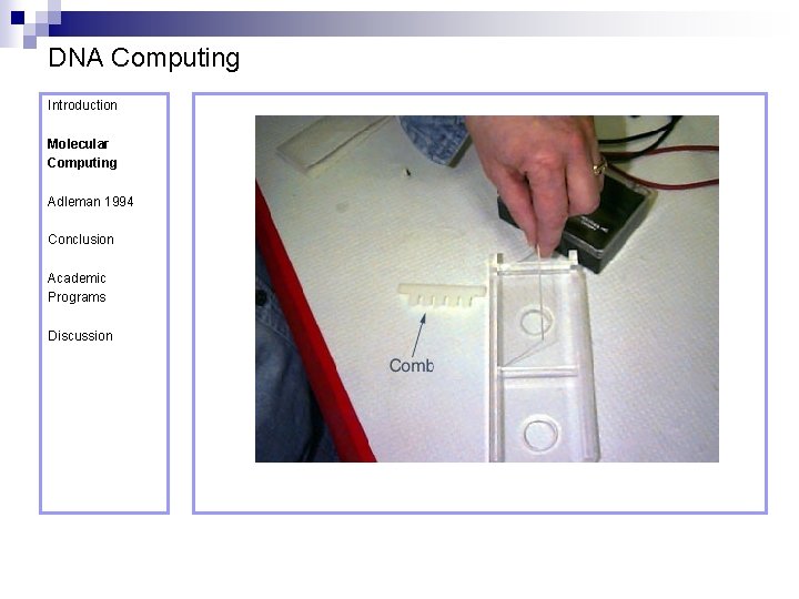 DNA Computing Introduction Molecular Computing Adleman 1994 Conclusion Academic Programs Discussion 