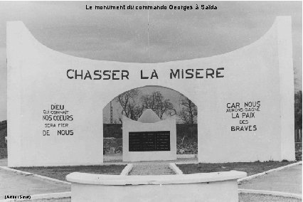 Le monument du commando Georges à Saïda (Arthur Smet) 