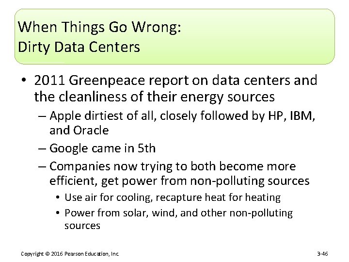 When Things Go Wrong: Dirty Data Centers • 2011 Greenpeace report on data centers