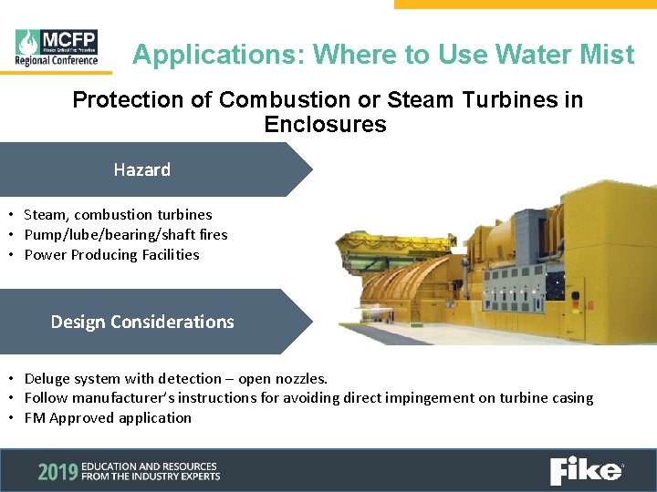 Applications: Where to Use Water Mist Protection of Combustion or Steam Turbines in Enclosures