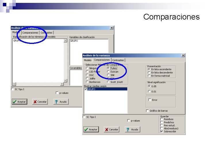 Comparaciones 