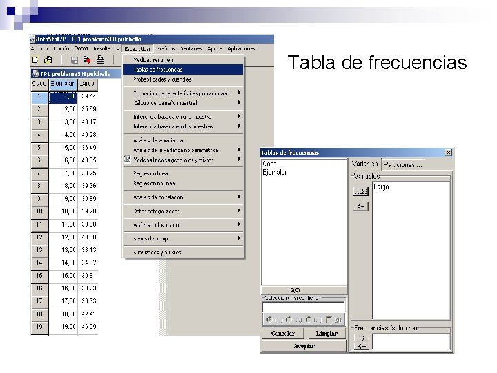 Tabla de frecuencias 