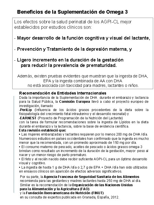 Beneficios de la Suplementación de Omega 3 Los efectos sobre la salud perinatal de Beneficios de la Suplementación de Omega 3 Los efectos sobre la salud perinatal de