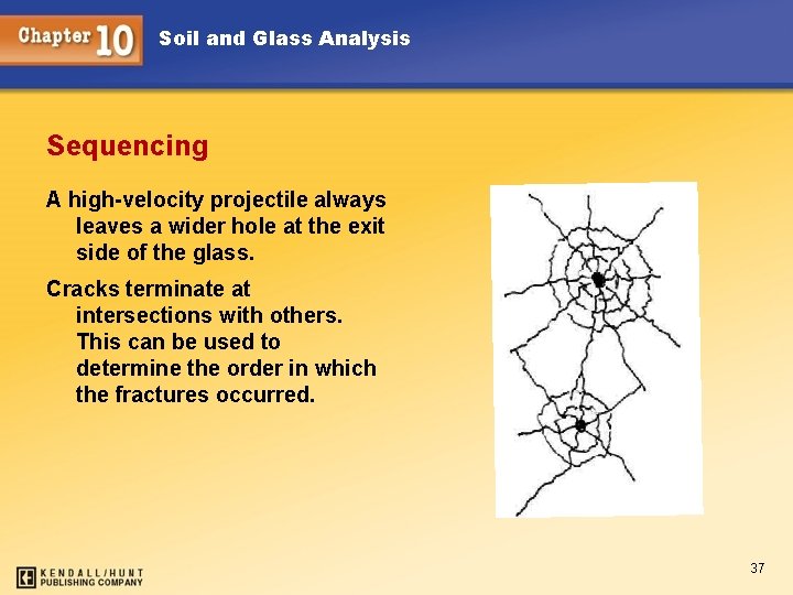 Soil and Glass Analysis Sequencing A high-velocity projectile always leaves a wider hole at