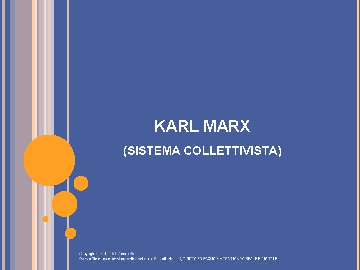 KARL MARX (SISTEMA COLLETTIVISTA) 