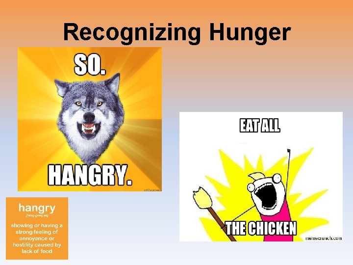 Recognizing Hunger 