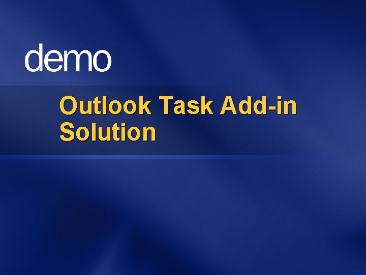 Outlook Task Add-in Solution 