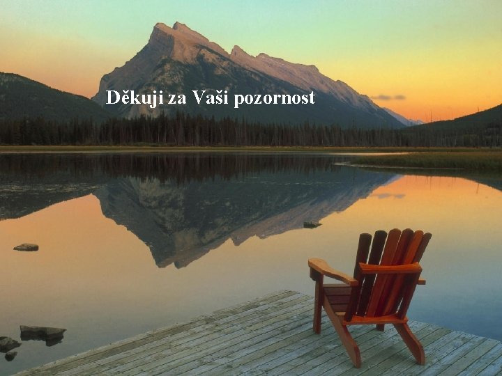 Děkuji za Vaši pozornost 