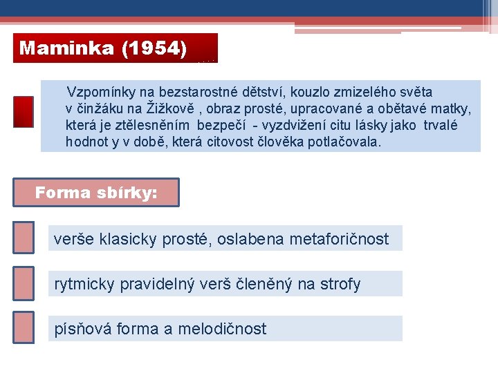 Maminka (1954) Vzpomínky na bezstarostné dětství, kouzlo zmizelého světa v činžáku na Žižkově ,