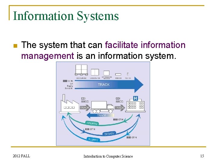 Information Systems n The system that can facilitate information management is an information system.