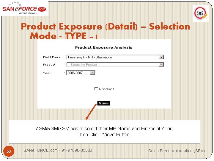 Product Exposure (Detail) – Selection Mode - TYPE – I ASM/RSM/ZSM has to select