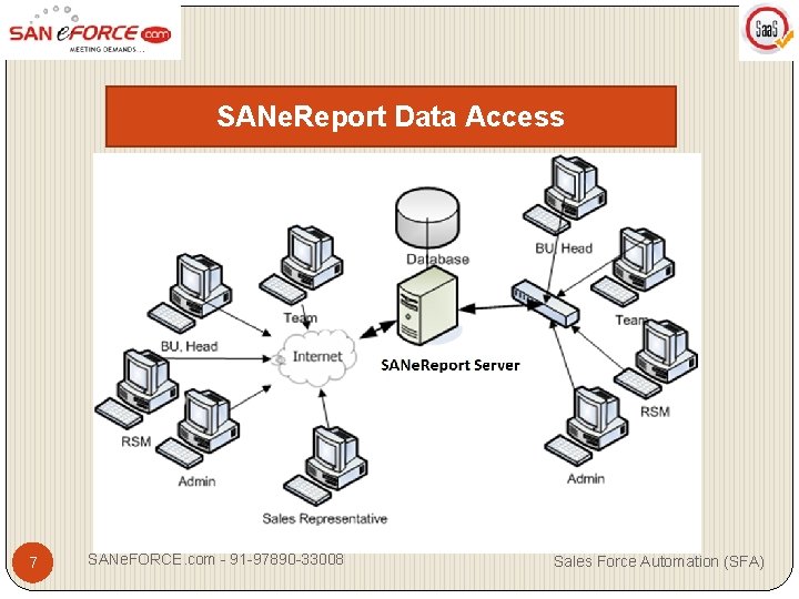 SANe. Report Data Access 7 SANe. FORCE. com - 91 -97890 -33008 Sales Force