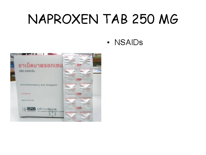 NAPROXEN TAB 250 MG • NSAIDs 