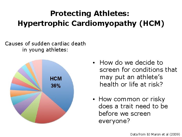 Protecting Athletes: Hypertrophic Cardiomyopathy (HCM) Causes of sudden cardiac death in young athletes: HCM