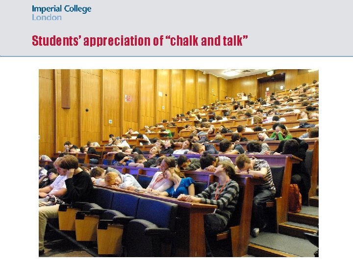 Students’ appreciation of “chalk and talk” 