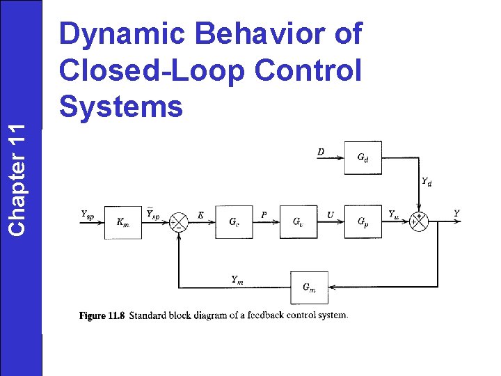 Chapter 11 Dynamic Behavior of ClosedLoop Control Systems
