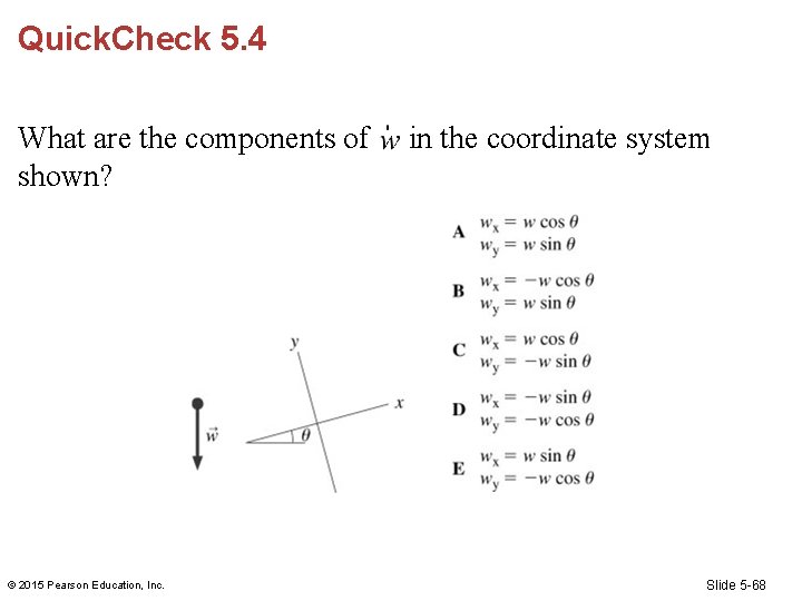 Quick. Check 5. 4 What are the components of shown? © 2015 Pearson Education,