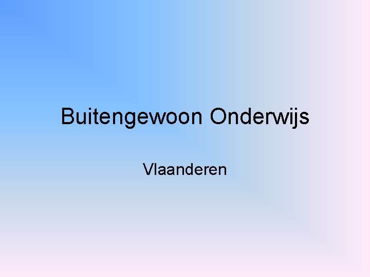 Buitengewoon Onderwijs Vlaanderen 