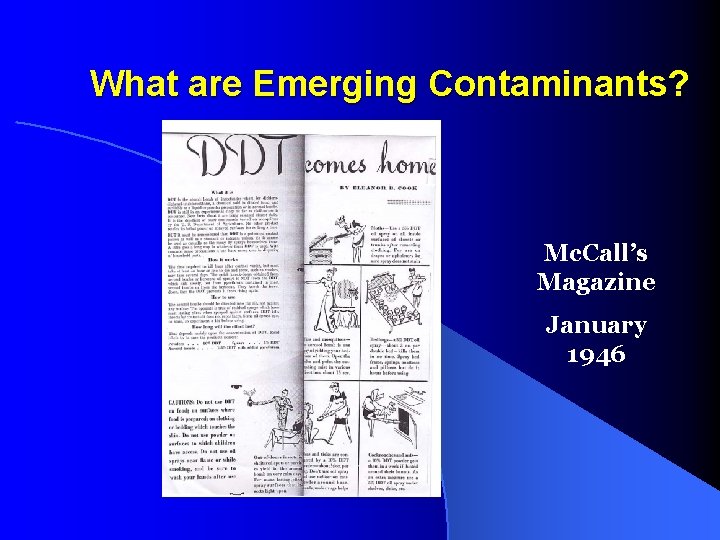 What are Emerging Contaminants? Mc. Call’s Magazine January 1946 
