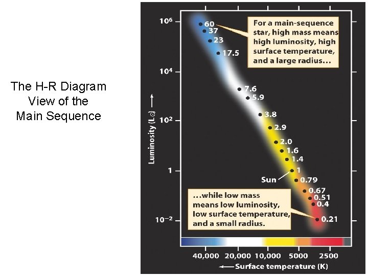The H-R Diagram View of the Main Sequence 