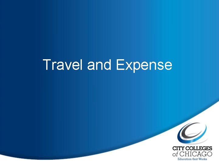 Travel and Expense 