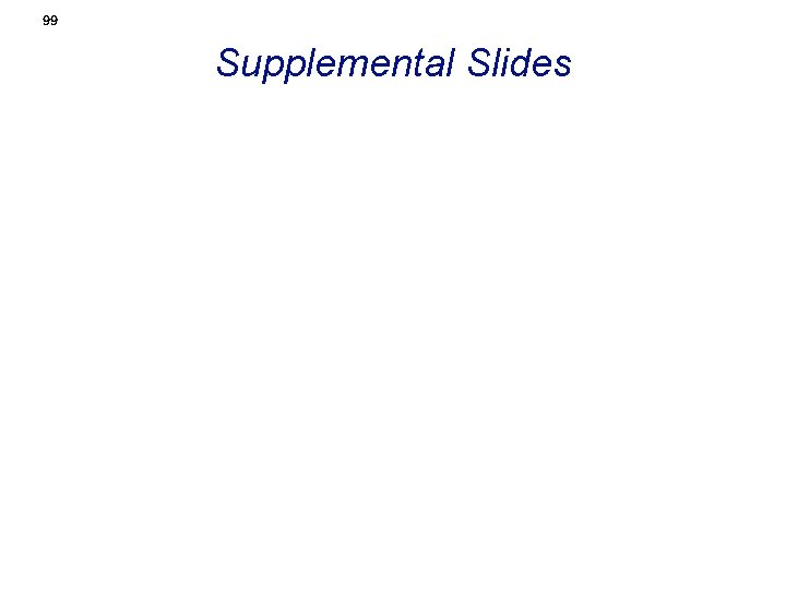 99 Supplemental Slides 