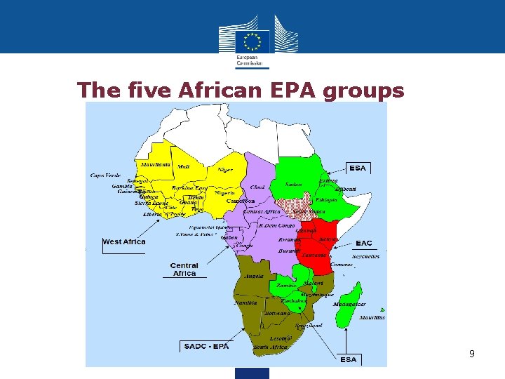 The five African EPA groups 9 