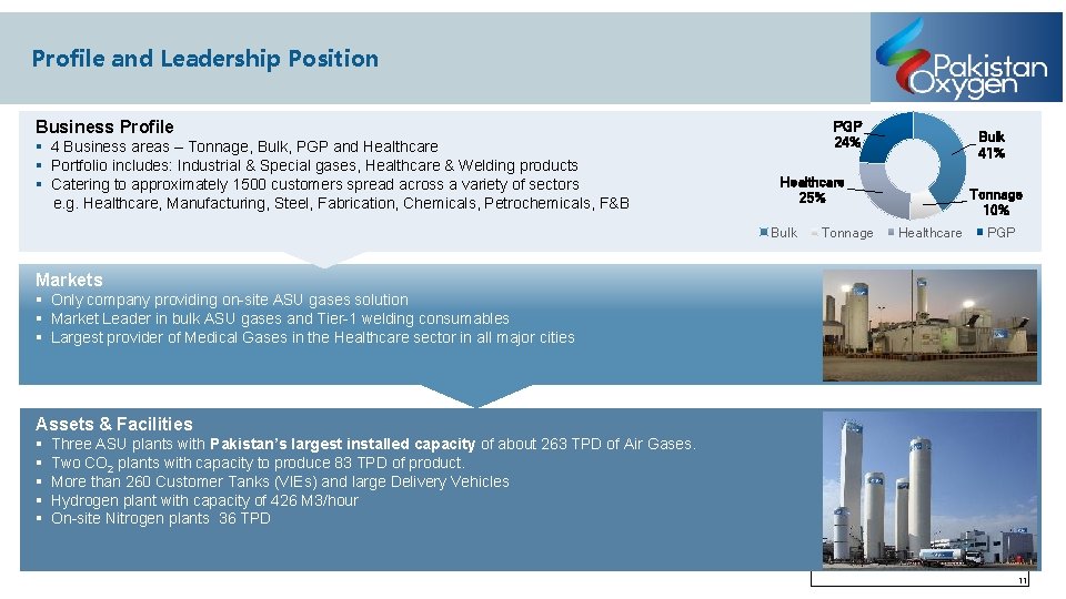 Profile and Leadership Position Business Profile § 4 Business areas – Tonnage, Bulk, PGP